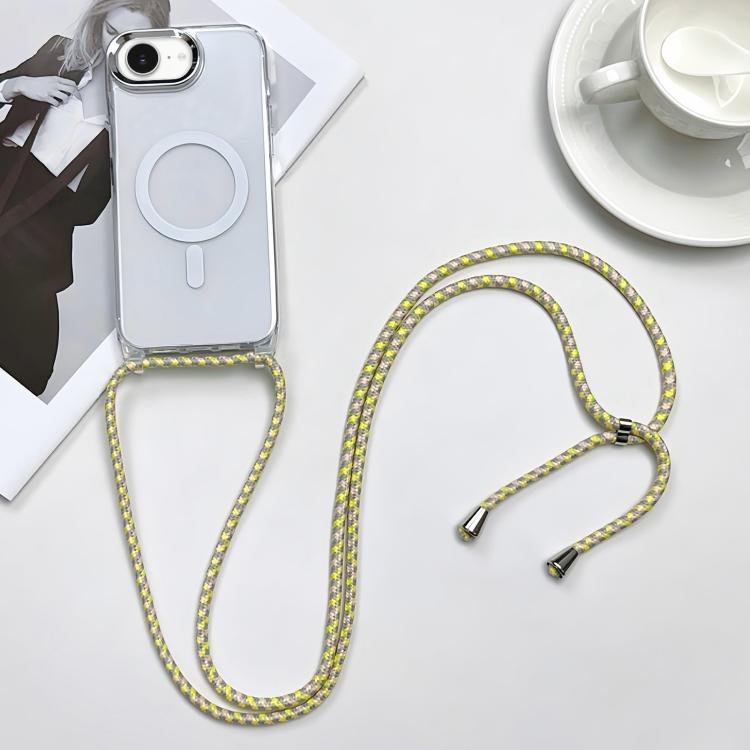 Capa de telemóvel magnética MagSafe em PC + TPU com cordão, para iPhone 17e / 16e, para iPhone 17 Pro Max, para iPhone 17 Pro, para iPhone 17