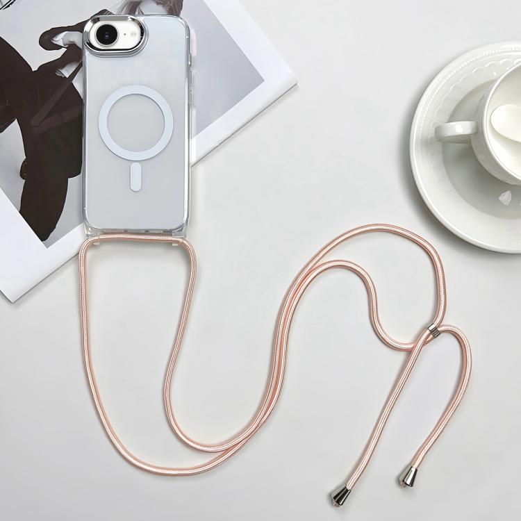 Capa de telemóvel magnética MagSafe em PC + TPU com cordão, para iPhone 17e / 16e, para iPhone 17 Pro Max, para iPhone 17 Pro, para iPhone 17
