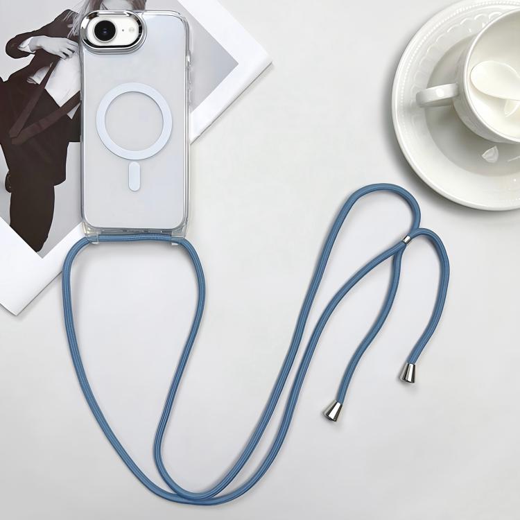 Capa de telemóvel magnética MagSafe em PC + TPU com cordão, para iPhone 17e / 16e, para iPhone 17 Pro Max, para iPhone 17 Pro, para iPhone 17