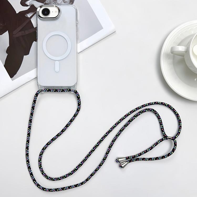 Capa de telemóvel magnética MagSafe em PC + TPU com cordão, para iPhone 17e / 16e, para iPhone 17 Pro Max, para iPhone 17 Pro, para iPhone 17