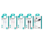 USAMS US-SJ697 Cabo de Dados de Carregamento Rápido 30W USB-C / Type-C para 8 Pinos Listrado, 1m, 2m, 3m