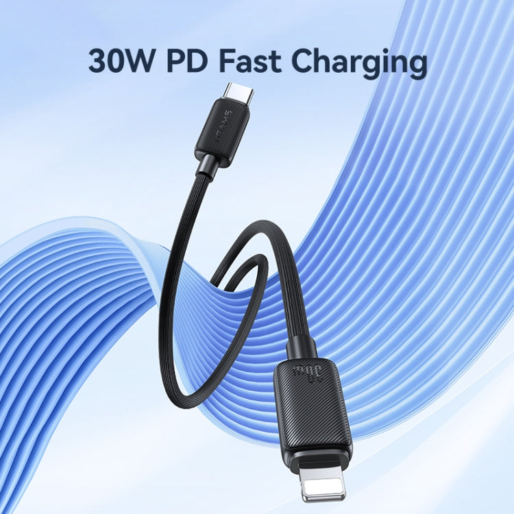 USAMS US-SJ697 Cabo de Dados de Carregamento Rápido 30W USB-C / Type-C para 8 Pinos Listrado, 1m, 2m, 3m