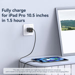 USAMS US-SJ697 Cabo de Dados de Carregamento Rápido 30W USB-C / Type-C para 8 Pinos Listrado, 1m, 2m, 3m