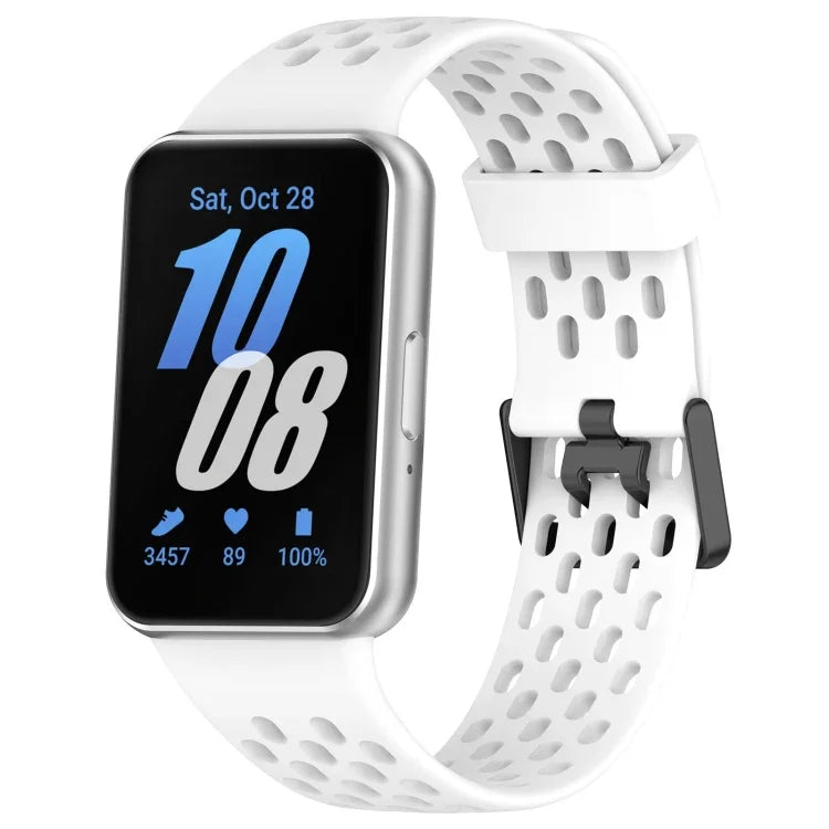 Correia de Relógio em Silicone com Fivela Dupla e Estilo de Orifício, Para Samsung Galaxy Fit 3