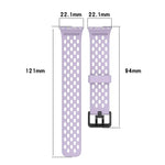 Hole Style Dual Buckle Silicone Watch Band, For Samsung Galaxy Fit 3