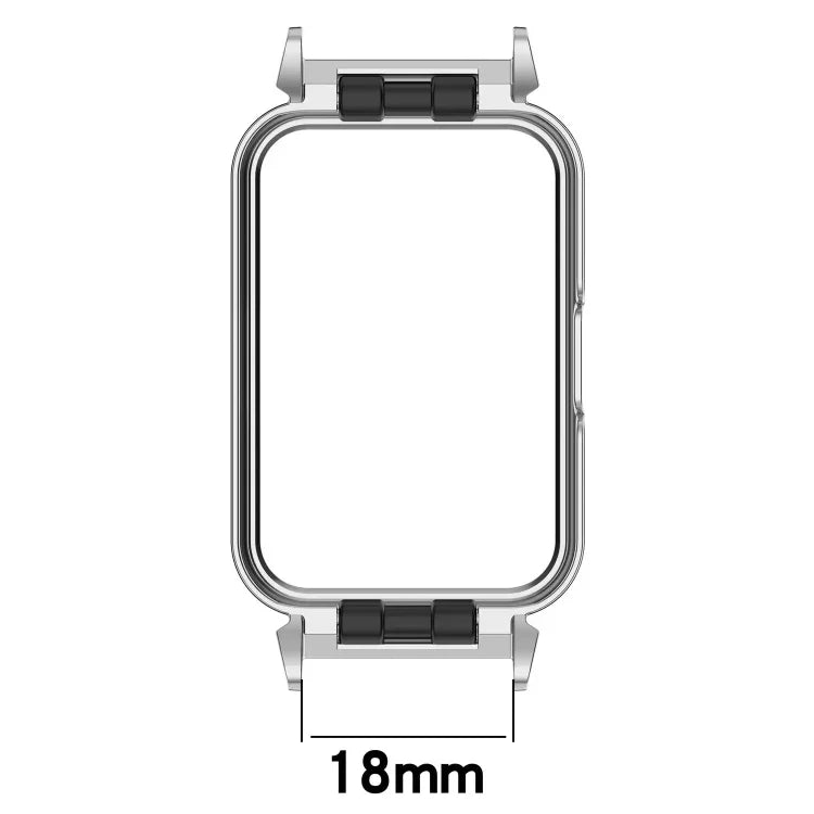 Capa Protetora de Relógio com Moldura Metálica de 18mm, Para Samsung Galaxy Fit 3