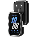 Capa Protetora de Relógio em PC Oca com Meio Pacote de Diamante, Para Samsung Galaxy Fit 3