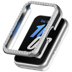 Capa Protetora de Relógio em PC Oca com Meio Pacote de Diamante, Para Samsung Galaxy Fit 3