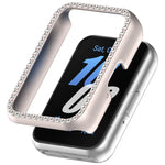 Capa Protetora de Relógio em PC Oca com Meio Pacote de Diamante, Para Samsung Galaxy Fit 3