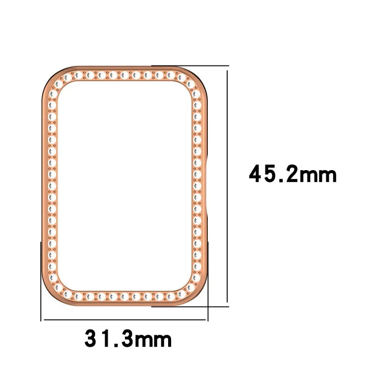 Capa Protetora de Relógio em PC Oca com Meio Pacote de Diamante, Para Samsung Galaxy Fit 3