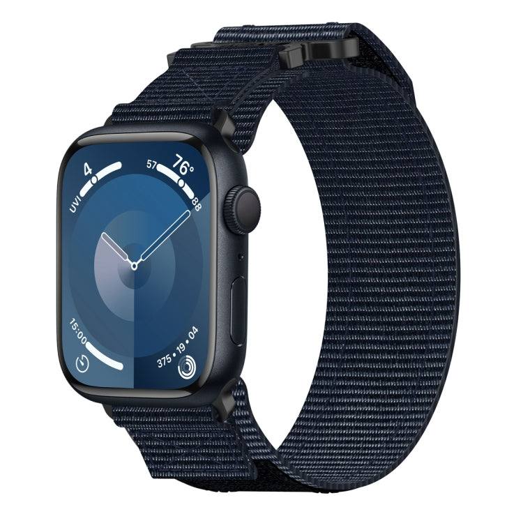Nylon Hook And Loop Fastener Watch Band, For Apple Watch Series 10 46mm, For Apple Watch Series 10 42mm, For Apple Watch SE 2023 44mm, For Apple Watch SE 2023 40mm, For Apple Watch Ultra 2 49mm, For Apple Watch Series 9 45mm, For Apple Watch Series 9 4...