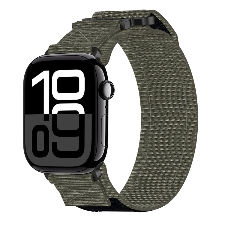 Nylon Hook And Loop Fastener Watch Band, For Apple Watch Series 10 46mm, For Apple Watch Series 10 42mm, For Apple Watch SE 2023 44mm, For Apple Watch SE 2023 40mm, For Apple Watch Ultra 2 49mm, For Apple Watch Series 9 45mm, For Apple Watch Series 9 4...