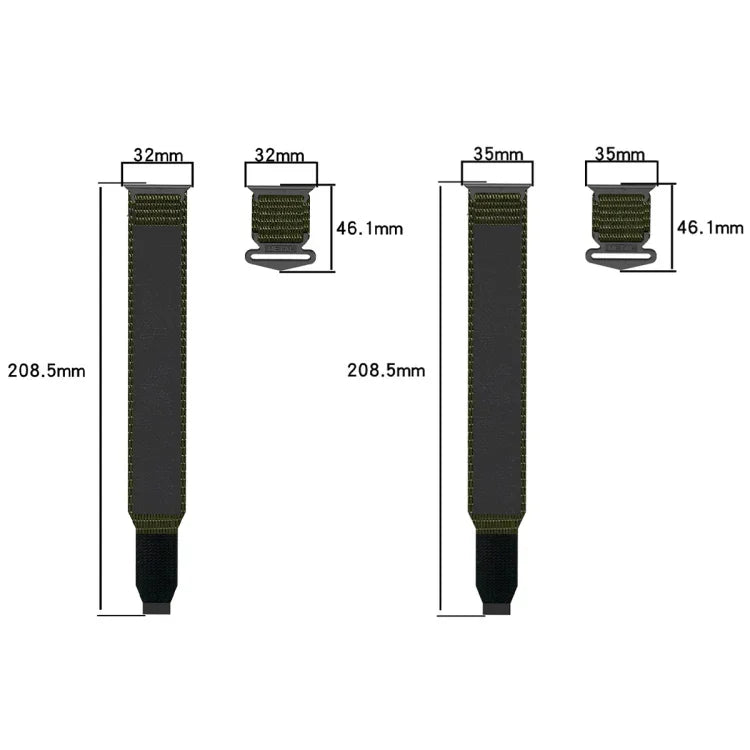 Nylon Hook And Loop Fastener Watch Band, For Apple Watch 38mm