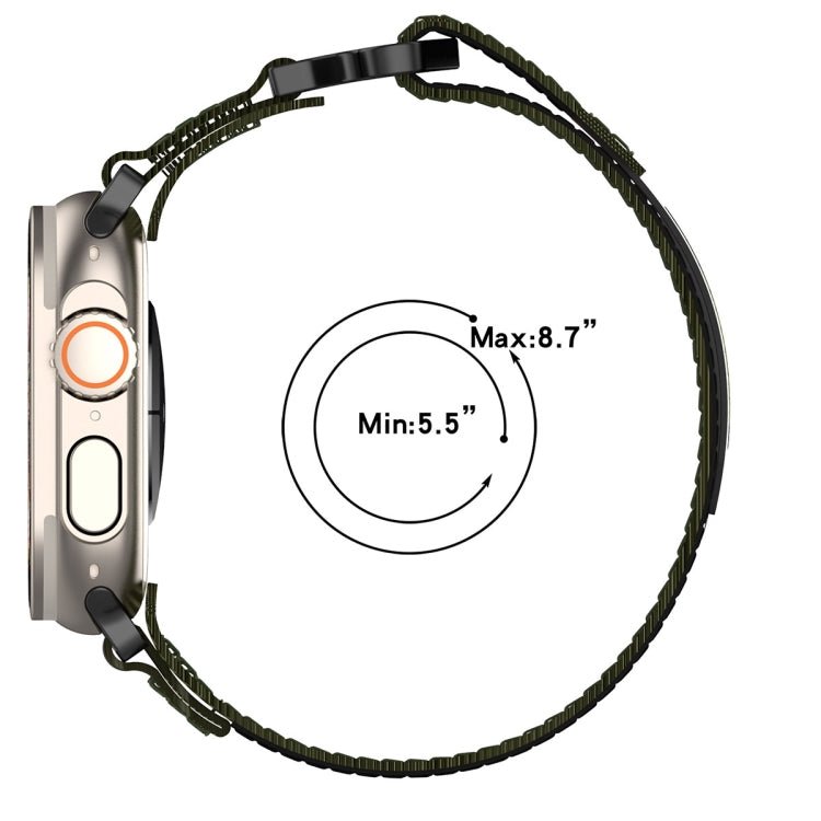 Pulseira de Relógio com Fecho de Gancho e Argola em Nylon, Para Apple Watch Series 5 44mm, Para Apple Watch Series 5 40mm, Para Apple Watch Series 4 44mm, Para Apple Watch Series 4 40mm, Para Apple Watch Series 3 38mm, Para Apple Watch Series 3 42mm