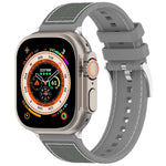 Correia de Relógio Oficial em Silicone com Trança Híbrida de Nylon e Fivela, Para Apple Watch 42mm, Para Apple Watch 38mm