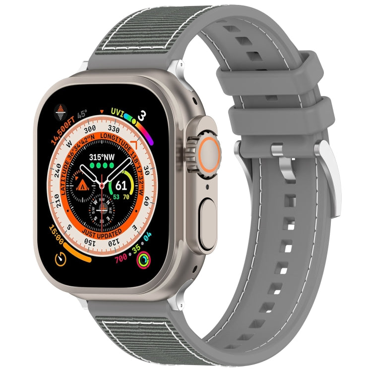 Correia de Relógio Oficial em Silicone com Trança Híbrida de Nylon e Fivela, Para Apple Watch 42mm, Para Apple Watch 38mm