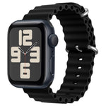 ZGA Ocean Silicone Watch Band, For Apple Watch Series 10 46mm, For Apple Watch Series 10 42mm, For Apple Watch SE 2023 44mm, For Apple Watch Ultra 2 49mm, For Apple Watch Series 9 45mm, For Apple Watch Ultra 49mm, For Apple Watch Series 8 45mm         ...