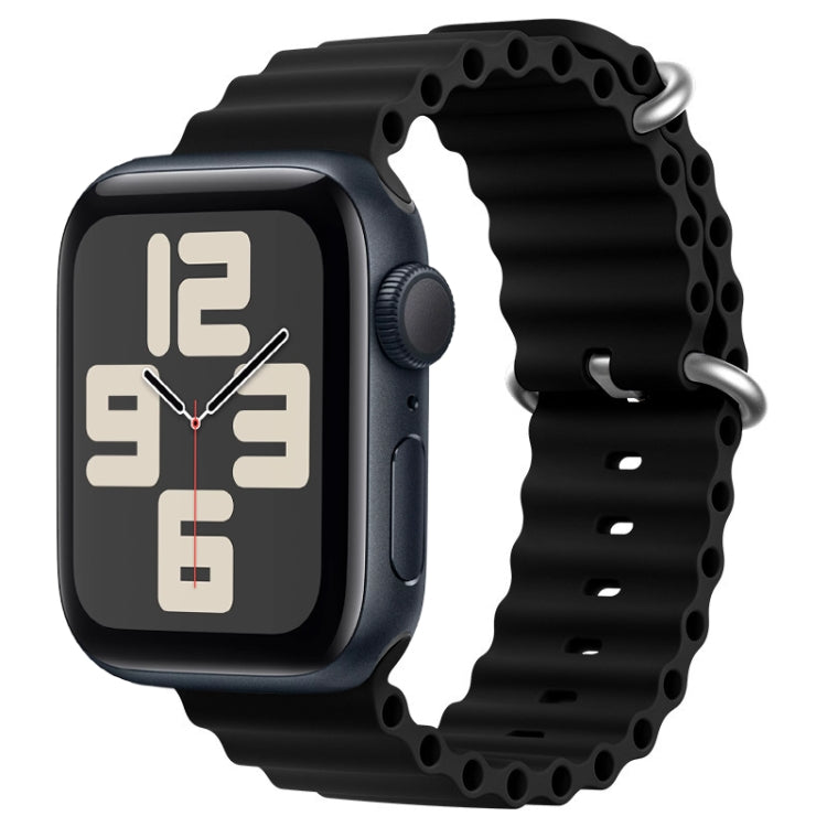 ZGA Ocean Silicone Watch Band, For Apple Watch Series 10 46mm, For Apple Watch Series 10 42mm, For Apple Watch SE 2023 44mm, For Apple Watch Ultra 2 49mm, For Apple Watch Series 9 45mm, For Apple Watch Ultra 49mm, For Apple Watch Series 8 45mm         ...