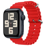 ZGA Ocean Silicone Watch Band, For Apple Watch Series 10 46mm, For Apple Watch Series 10 42mm, For Apple Watch SE 2023 44mm, For Apple Watch Ultra 2 49mm, For Apple Watch Series 9 45mm, For Apple Watch Ultra 49mm, For Apple Watch Series 8 45mm         ...