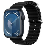 ZGA Ocean Silicone Watch Band, For Apple Watch Series 10 46mm, For Apple Watch Series 10 42mm, For Apple Watch SE 2023 44mm, For Apple Watch Ultra 2 49mm, For Apple Watch Series 9 45mm, For Apple Watch Ultra 49mm, For Apple Watch Series 8 45mm         ...