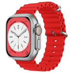 ZGA Ocean Silicone Watch Band, For Apple Watch Series 10 46mm, For Apple Watch Series 10 42mm, For Apple Watch SE 2023 44mm, For Apple Watch Ultra 2 49mm, For Apple Watch Series 9 45mm, For Apple Watch Ultra 49mm, For Apple Watch Series 8 45mm         ...