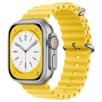 ZGA Ocean Silicone Watch Band, For Apple Watch Series 10 46mm, For Apple Watch Series 10 42mm, For Apple Watch SE 2023 44mm, For Apple Watch Ultra 2 49mm, For Apple Watch Series 9 45mm, For Apple Watch Ultra 49mm, For Apple Watch Series 8 45mm         ...