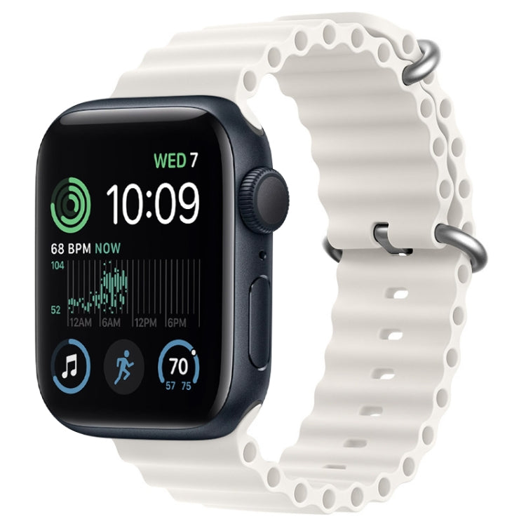 ZGA Ocean Silicone Watch Band, For Apple Watch Series 10 46mm, For Apple Watch Series 10 42mm, For Apple Watch SE 2023 44mm, For Apple Watch Ultra 2 49mm, For Apple Watch Series 9 45mm, For Apple Watch Ultra 49mm, For Apple Watch Series 8 45mm         ...