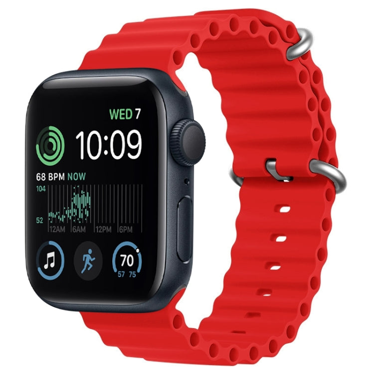ZGA Ocean Silicone Watch Band, For Apple Watch Series 10 46mm, For Apple Watch Series 10 42mm, For Apple Watch SE 2023 44mm, For Apple Watch Ultra 2 49mm, For Apple Watch Series 9 45mm, For Apple Watch Ultra 49mm, For Apple Watch Series 8 45mm         ...
