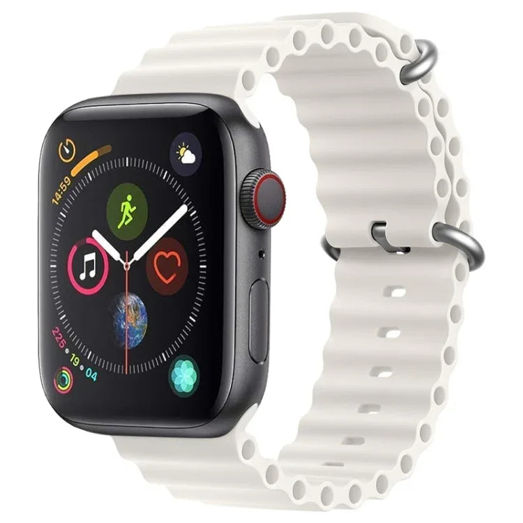 Correia de Relógio ZGA Ocean em Silicone, Para Apple Watch Series 4 44mm, Para Apple Watch Series 3 42mm, Para Apple Watch Series 2 42mm, Para Apple Watch 42mm