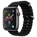 Correia de Relógio ZGA Ocean em Silicone, Para Apple Watch Series 4 44mm, Para Apple Watch Series 3 42mm, Para Apple Watch Series 2 42mm, Para Apple Watch 42mm