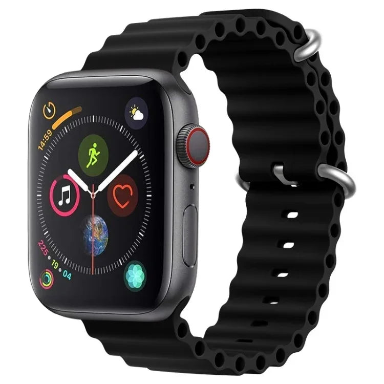 Correia de Relógio ZGA Ocean em Silicone, Para Apple Watch Series 4 44mm, Para Apple Watch Series 3 42mm, Para Apple Watch Series 2 42mm, Para Apple Watch 42mm