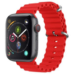 Correia de Relógio ZGA Ocean em Silicone, Para Apple Watch Series 4 44mm, Para Apple Watch Series 3 42mm, Para Apple Watch Series 2 42mm, Para Apple Watch 42mm
