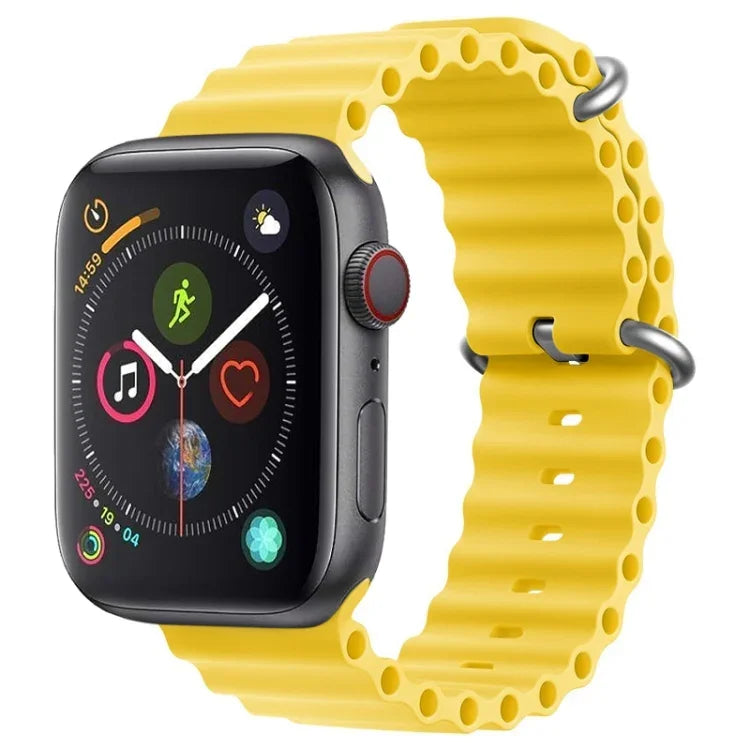 Correia de Relógio ZGA Ocean em Silicone, Para Apple Watch Series 4 44mm, Para Apple Watch Series 3 42mm, Para Apple Watch Series 2 42mm, Para Apple Watch 42mm