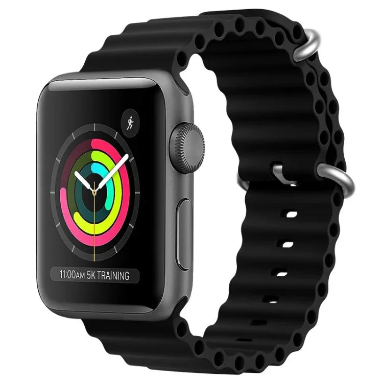 Correia de Relógio ZGA Ocean em Silicone, Para Apple Watch Series 4 44mm, Para Apple Watch Series 3 42mm, Para Apple Watch Series 2 42mm, Para Apple Watch 42mm