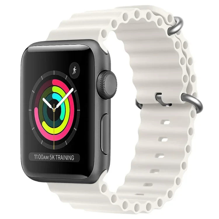 Correia de Relógio ZGA Ocean em Silicone, Para Apple Watch Series 4 44mm, Para Apple Watch Series 3 42mm, Para Apple Watch Series 2 42mm, Para Apple Watch 42mm