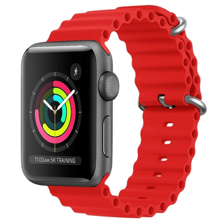 Correia de Relógio ZGA Ocean em Silicone, Para Apple Watch Series 4 44mm, Para Apple Watch Series 3 42mm, Para Apple Watch Series 2 42mm, Para Apple Watch 42mm