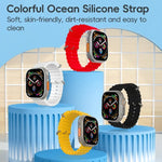Correia de Relógio ZGA Ocean em Silicone, Para Apple Watch Series 4 44mm, Para Apple Watch Series 3 42mm, Para Apple Watch Series 2 42mm, Para Apple Watch 42mm