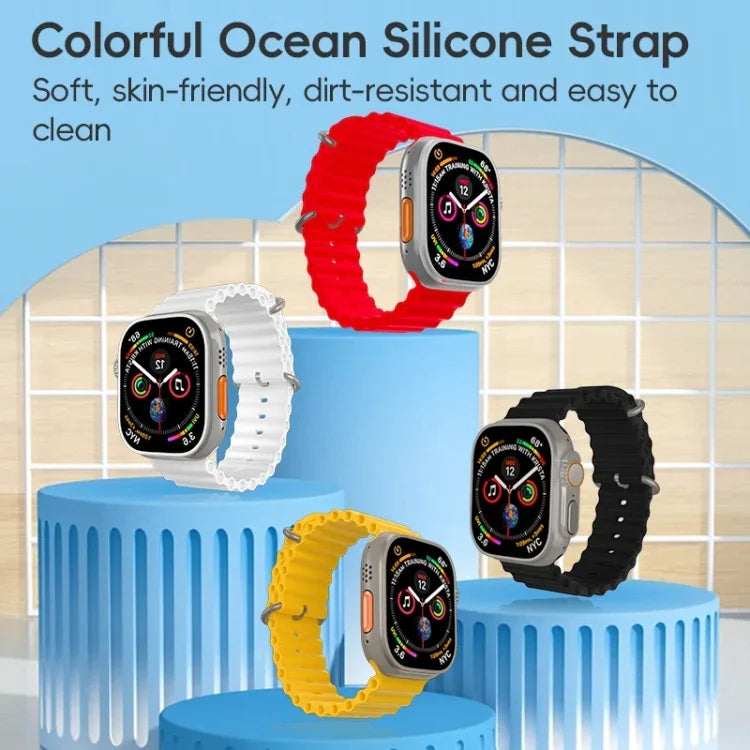 Correia de Relógio ZGA Ocean em Silicone, Para Apple Watch Series 4 44mm, Para Apple Watch Series 3 42mm, Para Apple Watch Series 2 42mm, Para Apple Watch 42mm