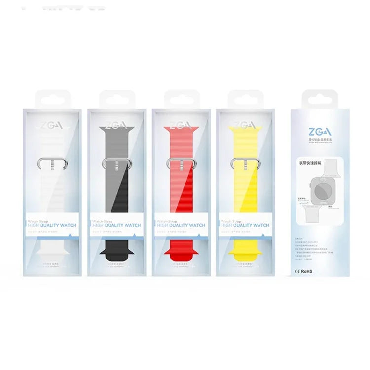 Correia de Relógio ZGA Ocean em Silicone, Para Apple Watch Series 4 44mm, Para Apple Watch Series 3 42mm, Para Apple Watch Series 2 42mm, Para Apple Watch 42mm