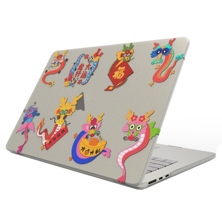 Capa Protetora Fosca para Portátil com Padrão Impresso UV, Para MacBook Pro 14,2 A2992/A2918/A2779/A2442, Para MacBook Air 15 M2 A2941 / M3 A3114