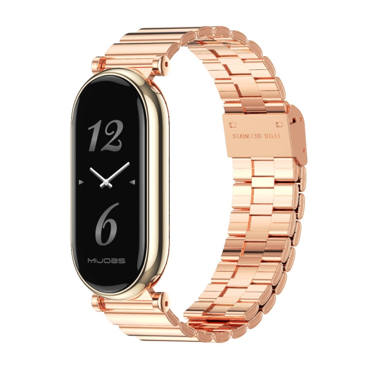 Mijobs GT4 Bamboo Buckle Metal Watch Band, For Xiaomi Smart Band 10 / 9 / 8