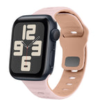 Correia de relógio em silicone com fivela invertida e textura ondulada, para Apple Watch Series 10 46mm, para Apple Watch Series 10 42mm, para Apple Watch SE 2023 44mm, para Apple Watch SE 2023 40mm