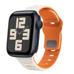 Correia de relógio em silicone com fivela invertida e textura ondulada, para Apple Watch Series 10 46mm, para Apple Watch Series 10 42mm, para Apple Watch SE 2023 44mm, para Apple Watch SE 2023 40mm