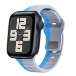 Correia de relógio em silicone com fivela invertida e textura ondulada, para Apple Watch Series 10 46mm, para Apple Watch Series 10 42mm, para Apple Watch SE 2023 44mm, para Apple Watch SE 2023 40mm