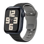 Correia de relógio em silicone com fivela invertida e textura ondulada, para Apple Watch Series 10 46mm, para Apple Watch Series 10 42mm, para Apple Watch SE 2023 44mm, para Apple Watch SE 2023 40mm