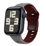 Correia de relógio em silicone com fivela invertida e textura ondulada, para Apple Watch Series 10 46mm, para Apple Watch Series 10 42mm, para Apple Watch SE 2023 44mm, para Apple Watch SE 2023 40mm