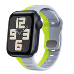 Correia de relógio em silicone com fivela invertida e textura ondulada, para Apple Watch Series 10 46mm, para Apple Watch Series 10 42mm, para Apple Watch SE 2023 44mm, para Apple Watch SE 2023 40mm
