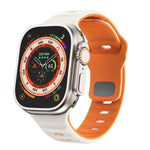 Correia de relógio em silicone com fivela invertida e textura ondulada, para Apple Watch Ultra 2 49mm, para Apple Watch Series 9 45mm, para Apple Watch Series 9 41mm, para Apple Watch Ultra 49mm