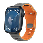 Correia de relógio em silicone com fivela invertida e textura ondulada, para Apple Watch Ultra 2 49mm, para Apple Watch Series 9 45mm, para Apple Watch Series 9 41mm, para Apple Watch Ultra 49mm