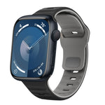Correia de relógio em silicone com fivela invertida e textura ondulada, para Apple Watch Ultra 2 49mm, para Apple Watch Series 9 45mm, para Apple Watch Series 9 41mm, para Apple Watch Ultra 49mm